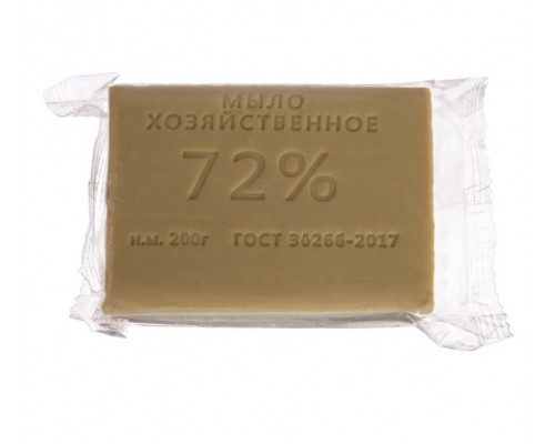 Мыло хозяйственное 200г 72% в обертке