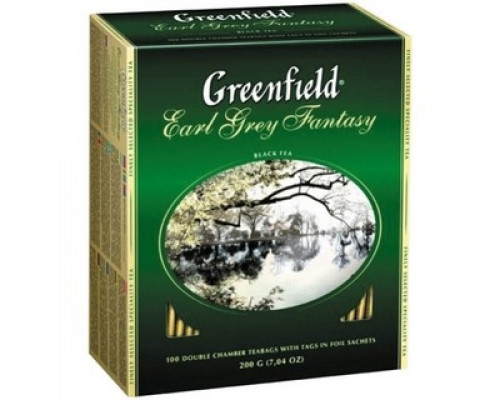 Чай Гринфилд 100 пакетиков Earl Grey с бергамотом