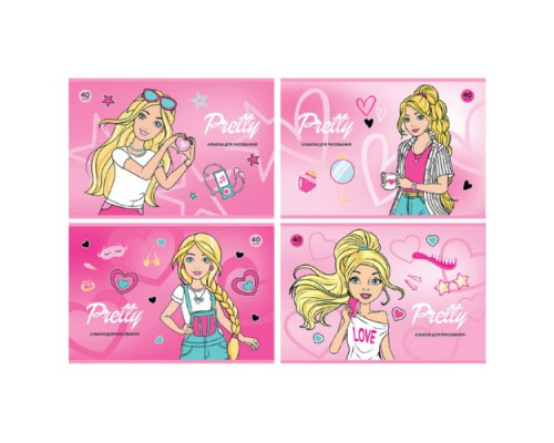 Альбом для рисования 40л "Pretty Girls" BG