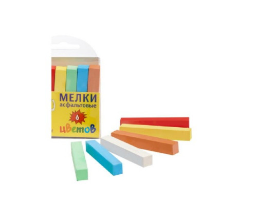 Мел цветной асфальтовый 06шт Мелан